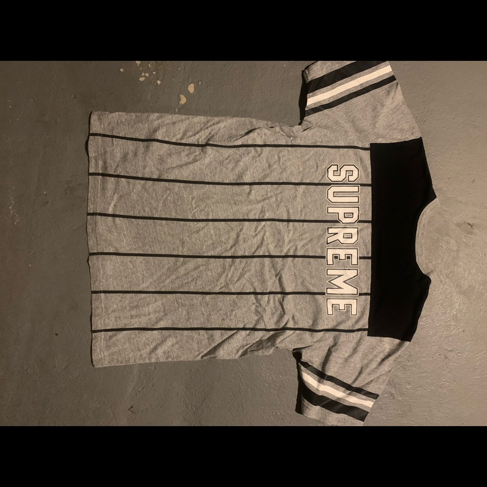 Supreme SS17 pinstripe football tee